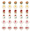 12Pcs 6 Styles Transparent Clear Epoxy Resin Pendants RESI-FS0001-88A-1