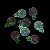 Luminous Transparent Resin Decoden Cabochons RESI-D013-15-2