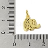 Real 18K Gold Plated Brass Pave Cubic Zirconia Pendants KK-M283-02E-01-3