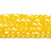 Transparent Electroplate Glass Beads Strands EGLA-A039-T4mm-A22-1