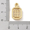 Rack Plating Brass Micro Pave Cubic Zirconia Pendants KK-A224-20G-03-3