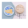 Golden Tone Wax Seal Brass Stamp Head STAM-PW0005-024G-01-1