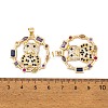 Brass Micro Pave Cubic Zirconia Pendants KK-E108-48G-3