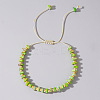 Adjustable Retro Boho Vintage Square Dyed Natural Imperial Jasper Braided Bead Bracelets for Women Men RP7679-11-1