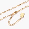 Brass Paperclip Chain Necklaces NJEW-H206-02G-1