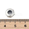 925 Sterling Silver Colorful Cubic Zirconia European Beads STER-R005-01AS-10-3