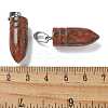 Natural Red Sesame Jasper Pointed Pendants G-B127-18P-11-3