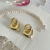 Removable Heart Pendant Hoop Earrings XL7704-1-1