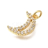 Rack Plating Brass Micro Pave Cubic Zirconia Pendants ZIRC-F142-13A-G-2