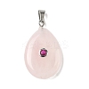 Natural Rose Quartz Pendants G-P599-02P-09-1