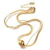 Ion Plating(IP) 304 Stainless Steel Double Layer Necklaces NJEW-H037-02G-2