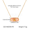 Ocean Natural Shell  Resin Pendant 304 Stainless Steel Cable Chain Necklaces for Women WGEB2E9-05-1