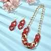 Acrylic Chains Jewelry Set SJEW-JS01288-01-4