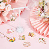20Pcs 10 Style Rack Plating Alloy Enamel Pendants ENAM-SC0003-25-4