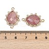 Natural Rhodonite Faceted Connector Charms G-K347-07G-05-3
