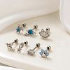 316L Stainless Steel Cubic Zirconia Cartilage Earrings for Women WGF6ABA-02-4