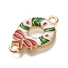 Christmas Alloy Green & Red Enamel Links FIND-I040-02C-2