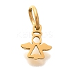 PVD Vacuum Plating 304 Stainless Steel Charms STAS-U035-17G-1