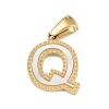 Natural White Shell Alphabet Pendants STAS-M338-02G-Q-1