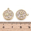 304 Stainless Steel and Enamel Pendants STAS-T068-79B-3