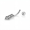 316L Surgical Stainless Steel Curved Barbell Belly Rings FS-WG3A43F-05-1