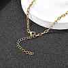 2.5MM 304 Stainless Steel Paperclip Chain Necklaces for Women Men NJEW-A054-03G-2