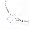 304 Stainless Steel Cable Chain Anklets AJEW-M026-07P-2