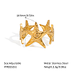 Ocean Themes Stainless Steel Cuff Rings CD7361-8-2