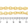 Brass Textured Cable Chain Necklaces for Women NJEW-K282-05G-5