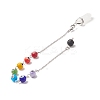 Bullet & Round Gemstone Dowsing Pendulums PALLOY-JF02034-02-3