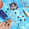 50Pcs 5 Colors Golden Plated Alloy Enamel Pendants FIND-SC0012-80-3
