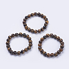 Natural Tiger Eye Beaded Stretch Bracelets BJEW-I253-10mm-27-2