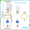 Handmade Mushroom Lampwork & Wood Beaded Credit Card Clip Puller AJEW-PH01529-2