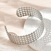 Hollow Out 304 Stainless Steel Cuff Bangles for Women BJEW-Z096-01P-3