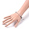 Adjustable Natural Rose Quartz Braided Bead Bracelets BJEW-JB04599-02-4