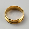 304 Stainless Steel Grooved Finger Ring Settings RJEW-WH0010-08F-G-2