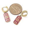 304 Stainless Steel Enamel Hoop Earrings for Women STAS-Z105-01G-05-5