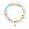 Candy Color 8mm Round Natural Selenite Beaded Stretch Bracelets BJEW-TA00501-1