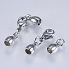 Tarnish Resistant 201 Stainless Steel Cord Ends STAS-F145-03P-8x4mm-2