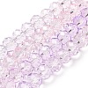 Transparent Painted Glass Beads Strands X1-DGLA-A034-T8mm-A05-2