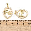 Brass & ABS Imitation Pearl Pendants KK-S526-19G-A-3