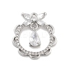 Brass Pave Clear Cubic Zirconia Pendants LS-KK-Z061-10P-1