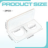 2-Slot Rectangle Acrylic Wall Mounted Comb Organizer Holder for Bathroom ODIS-WH0043-218A-2