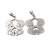 Non-Tarnish 201 Stainless Steel Pendants STAS-K251-030P-1