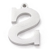 Tarnish Resistant 304 Stainless Steel Letter Pendant Rhinestone Settings LS-STAS-J028-01S-2