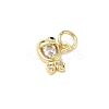 Brass Micro Pave Cubic Zirconia Charms ZIRC-I356-13G-04-2