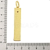 Real 18K Gold Plated Brass Micro Pave Cubic Zirconia Pendants KK-R159-07D-G-3