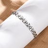 304 Stainless Steel Panther Chain Bracelets for Women BJEW-R027-07P-1