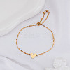 1Pc Stainless Steel Cable Chain Slider Bracelets for Women BJEW-LP0002-23A-3