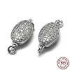 Anti-Tarnish Rhodium Plated 925 Sterling Silver Box Clasps STER-L057-011P-5